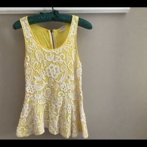 Meadow Rue Anthro Lace Peplum